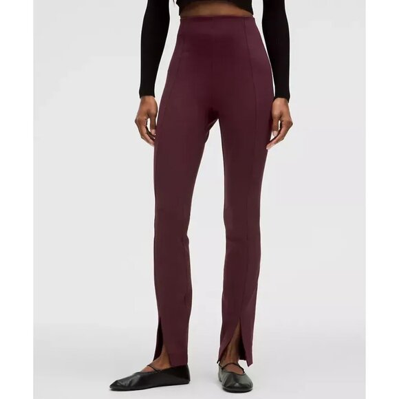Lululemon Stretch Knit High Rise Pull-On Pant Garnet Size S Versatile & Comfy - Picture 1 of 2